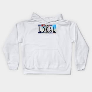 Texas Local License Plates Kids Hoodie